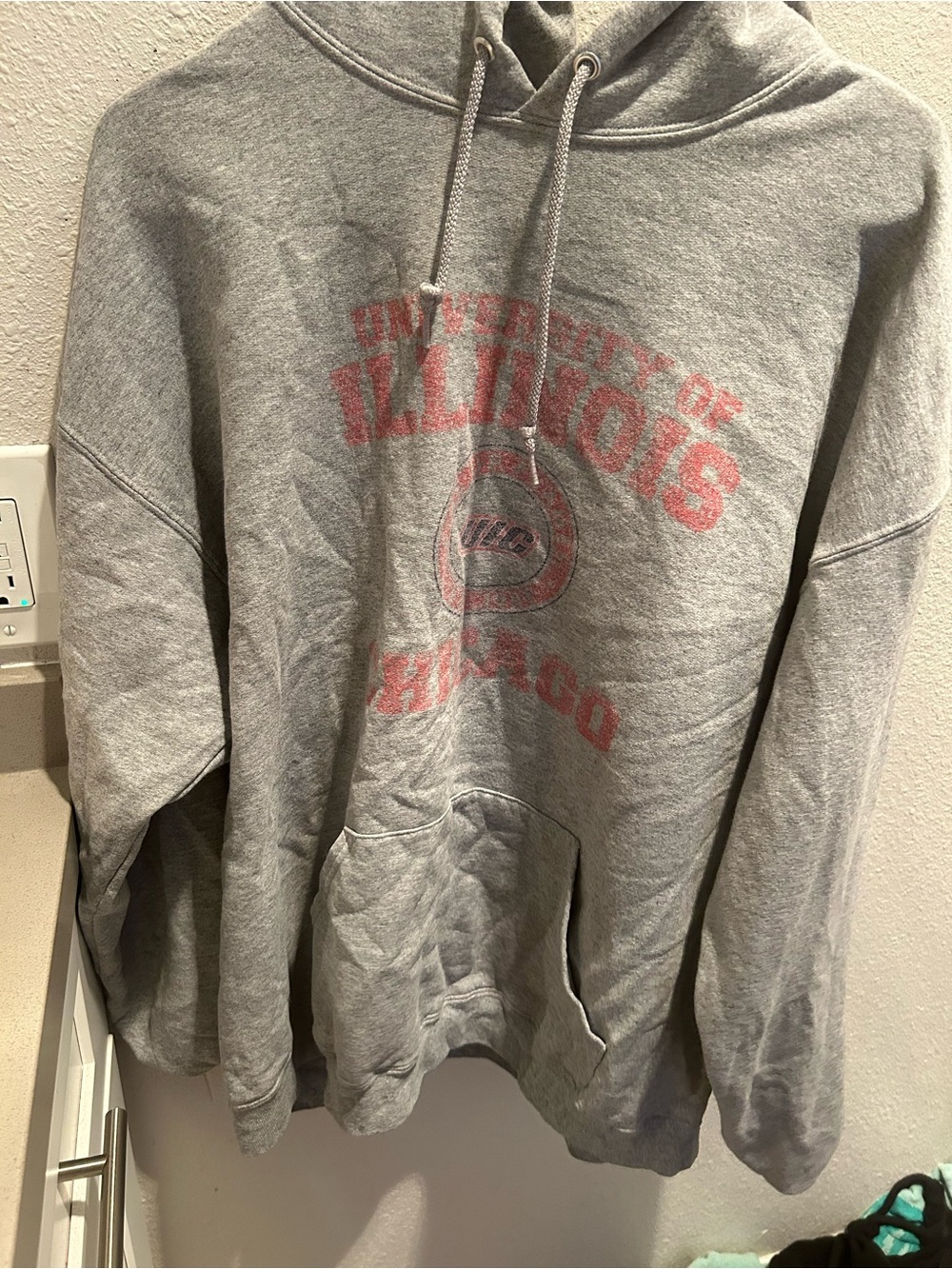 Gray University of Illinois Pullover Hoodie - Men's